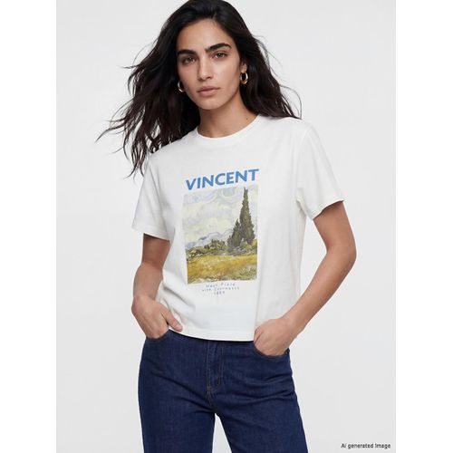 Van Gogh Imprimé 100% Coton T-shirt Femme