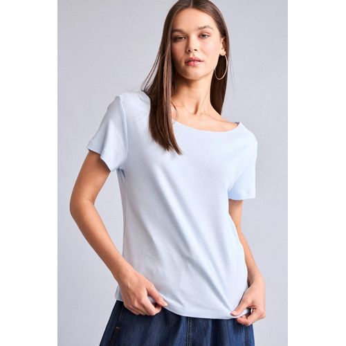 T-shirt côtelé épaules dénudées Coupe ample