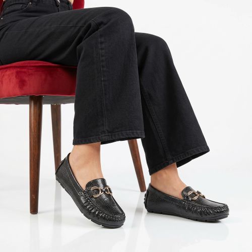 Savana – Mocassins Femmes en Noir