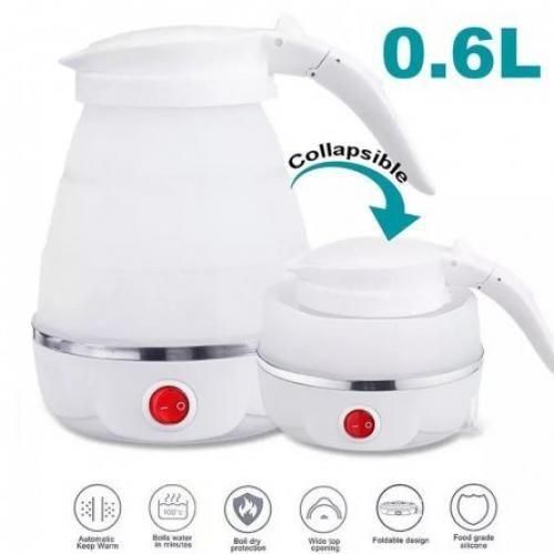 Mini Bouilloire Électrique Pliable 0.6L - Voyage et Bureau - Chauffe Rapide 800W