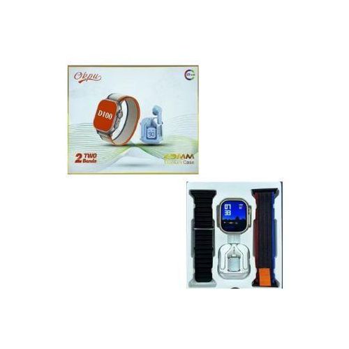 ساعة ذكية D100 Ultra مع سماعات و 2 أساور