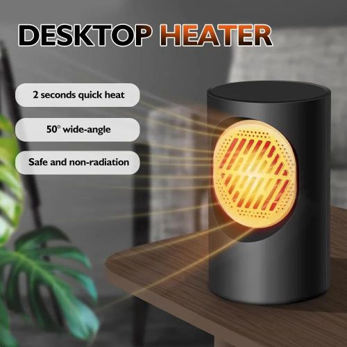 Mini Chauffage Électrique Portable 900W Mural & Bureau Radiateur Soufflant Rapide Économique Contrôle Température Compact Maison Janvier 2024