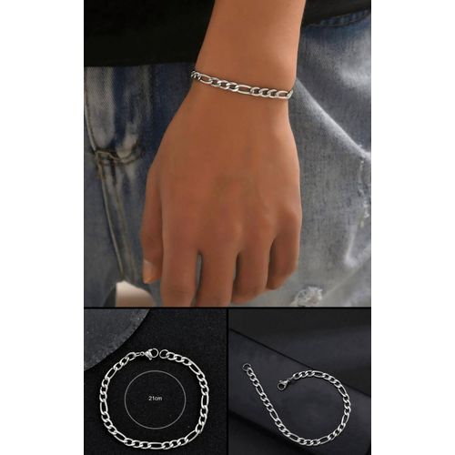 1 pièce Bracelet Minimaliste Mode En Acier Inoxydable Pour Homme Pour Décoration Quotidienne