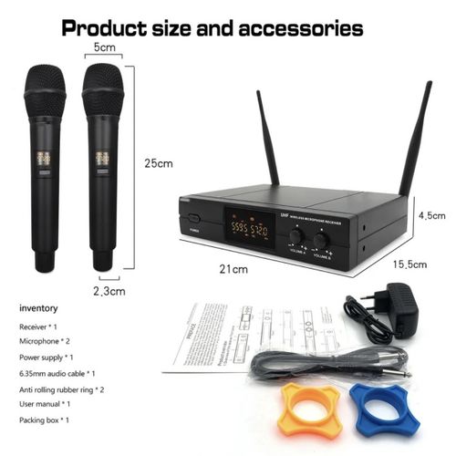 Microphone dynamique sans fil à 2 canaux, SLXD4, UHF, enregistrement en Studio
