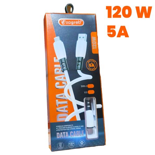 Câble de Charge Rapide 120W – USB Type-C – Compatible Smartphones & Tablettes