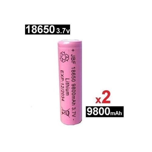 2 Batteries Sans Tte 37v 18650 Li-ion Rechargeable 9800 mAh sans emballage