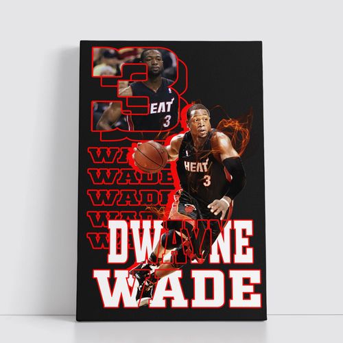 Tableau NBA sur Toile – Affiche Murale 25x40 cm avec Equipes et Joueurs Legendaires du Basket 72