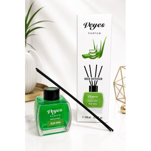 Diffuseur de Parfum à Bâtonnets Aloe Vera 130 ml – Reed Diffuser – Parfum d'Ambiance Longue Durée