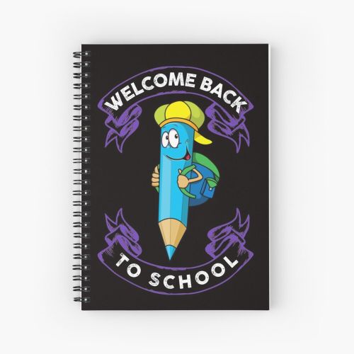 BIENVENUE À L'ÉCOLE créée et vendue par Hussain Shirts.Spiral Notebook Bloc note