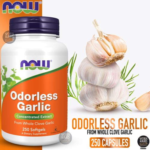 Odorless Garlic (Allium sativum), Concentrated Extract, 250 Softgels