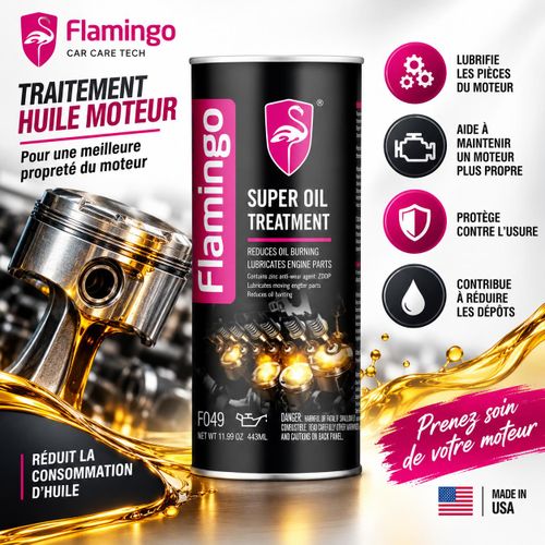 Traitement Huile Moteur Anti Usure Reduction Friction Protection Mecanique Flacon 443 ml