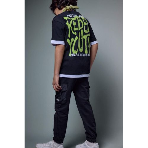 T-shirt oversize à col rond et manches courtes pour garçon