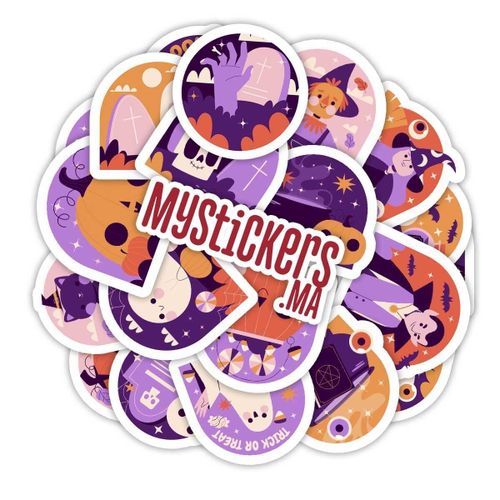 Pack de 20 stickers Halloween V2 HD UV