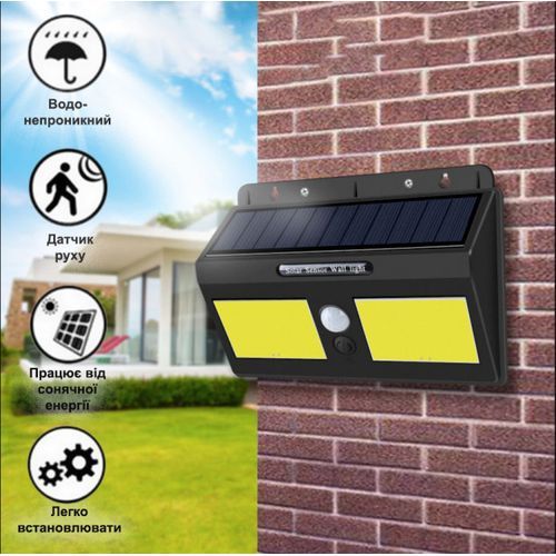 Haut Qualité Lampe Solaire avec détection de mouvement Solar Light Rechargé par la lumière du soleil Étanche 40 LED Puissant murale