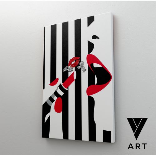 tableau red lips diamonds