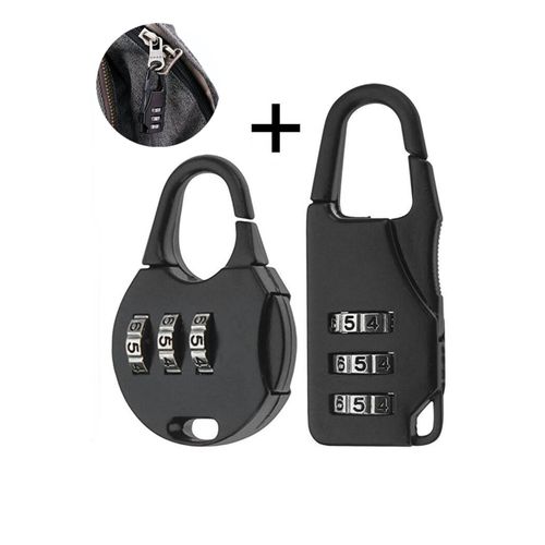 Lot de 2 Cadenas Code Serrures Mtalliques Rsistantes
