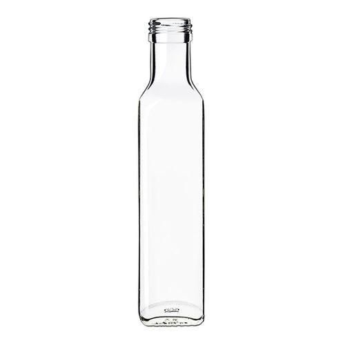 Lot de 15 Bouteilles en Verre Marasca Transparent avec Bouchon aluminium - 250ml