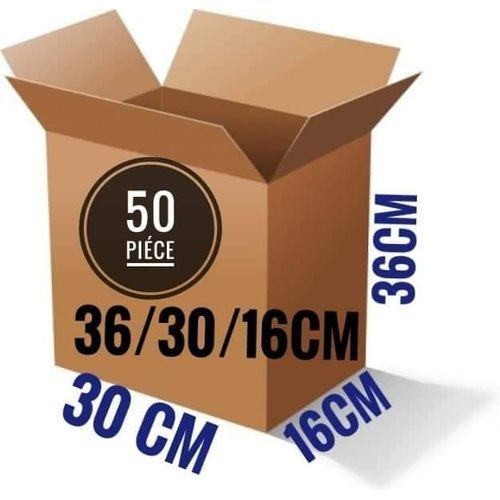Carton jumia emballage 50 Piéces pour Vendeurs 36/30/16 cm Pour emballer vos poduit et les protéger