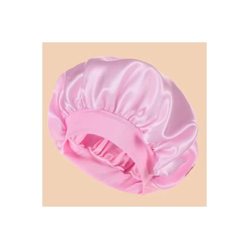 Bonnet à cheveux en satin doux et respirant avec bande Élastique, Rose