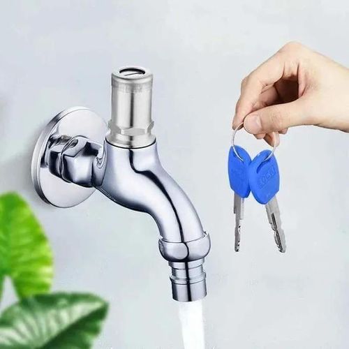 Robinet Extérieur Antivol avec Clé - Robinet d'Eau en Acier Inoxydable pour Jardin, Machine à Laver et Balcon, Sécurisé et Verrouillable