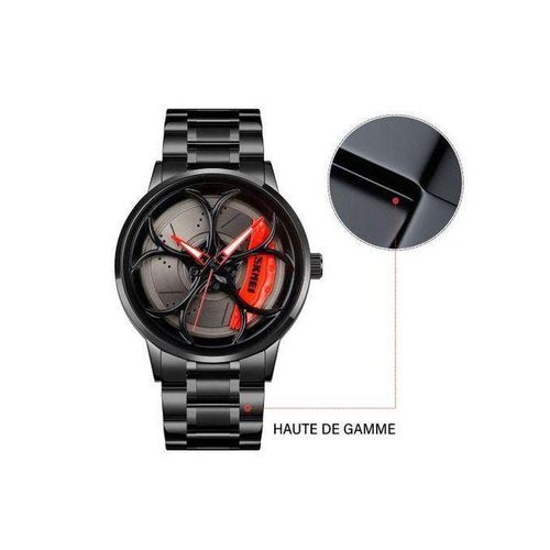 Montre Luxueuse En Forme De Roue Étanche En Acier Inoxydable Pour Hommes