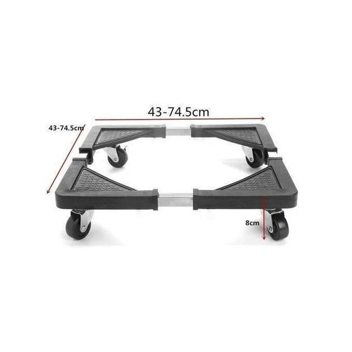 Support mobile pour réfrigérateur à roulettes, base réglable en acier inoxydable, chariot de sol pour électroménager, support stable pour machine à laver et frigo