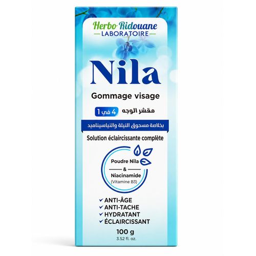 Gommage Visage Nila 4 en 1 à la Niacinamide – Anti-Taches & Éclaircissant