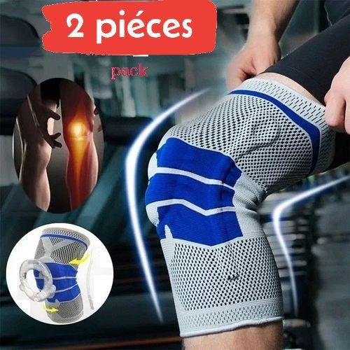 pack 2 Genouillères de sport élastiques pressurisées genouillères de soutien
