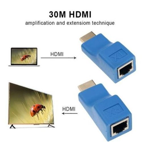 Extension de Ports RJ45 1080P HDMI pour moniteur HDTV, CAT 6/6 E Cable