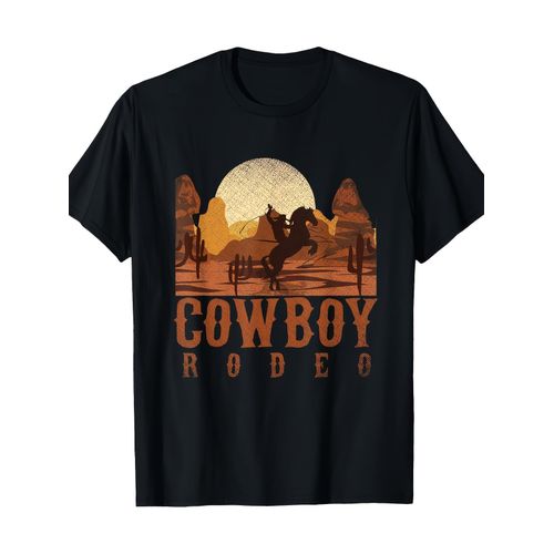 T-shirt de cowboy poids lourd pour homme 180Gsm - T-shirt graphique western texan avec motif de course de taureaux, chemise noire adaptée aux événements de rodeo, aux foires rurales et aux soirées à thème - Cadeau western parfait pour Co