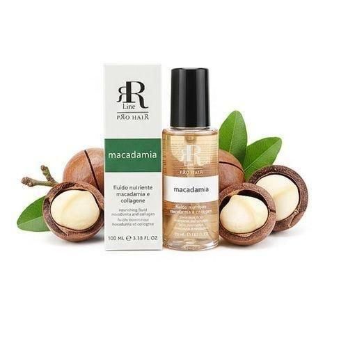Rr Line Sérum Macadamia & collagène - formule spéciale hydrate et nourrit les pointes des cheveux, leur apportant une douceur incroyable et une brillance soyeuse- made in Italie - 100 ml