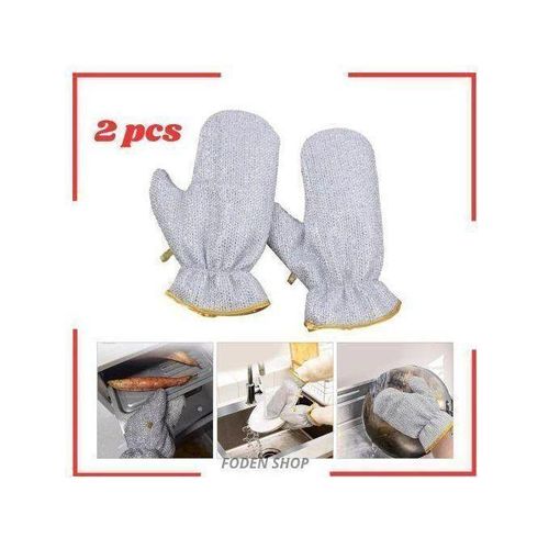Gants de Cuisine Vaisselle Inoxydables Coloris Argent