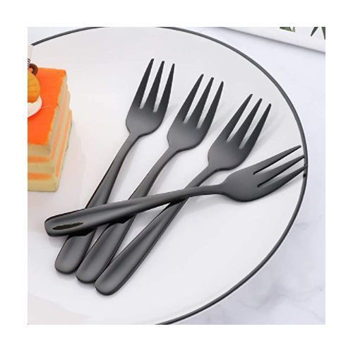 Fourchettes à gâteaux noires / 6 pièces