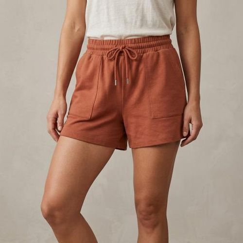 Short Femme en coton - Bordeaux - F0629AX.