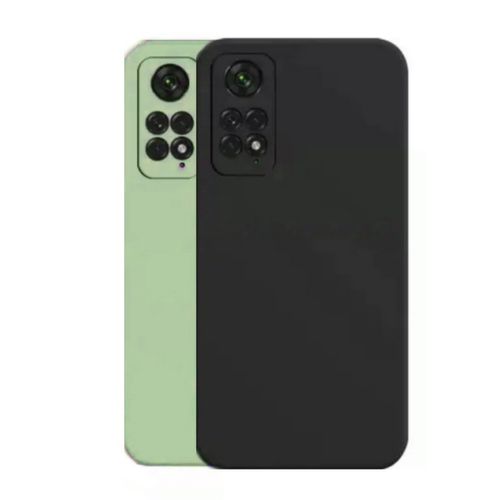 2 Pochette silicone pour Xiaomi redmi Note 11 4G Noir et Vert pistache