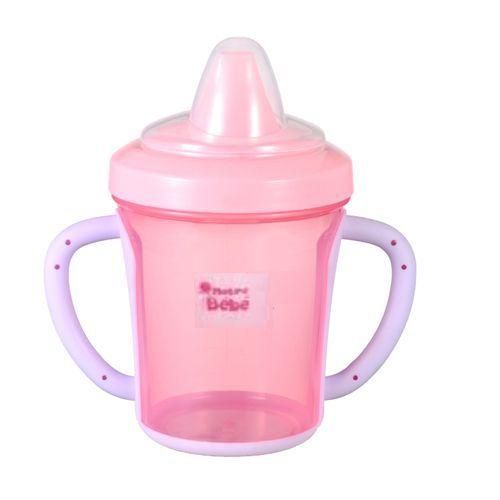 Tasse Bébé Rose avec Poignées et Valve Anti-Fuite, 270ml, 9 mois