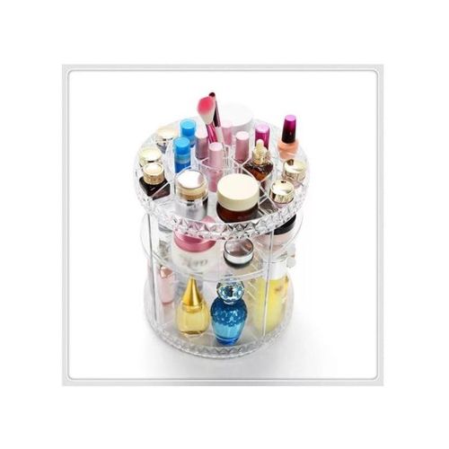 Offfre organisateur maquillage transparent boîte de rangement coffret