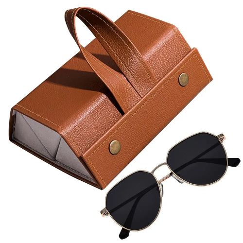 boîte de rangement pour lunettes de voyage en cuir PU pliable pour lunettes de soleil, étuis de rangement pour hommes et femmes, lunettes portables, organisateurs multiples