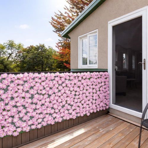 Clôture Décorative Fleurie Artificielle – Panneau de Haie Élégant pour Jardin et Terrasse, 3MX1M