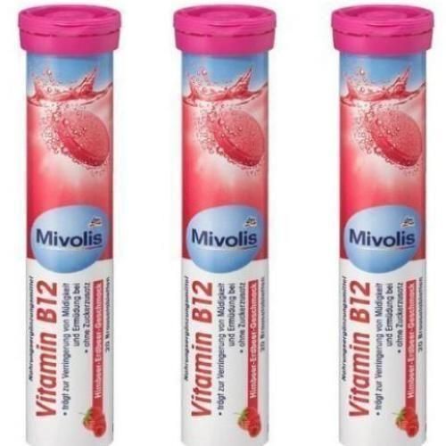 3 Vitamine B12 Arôme Fraise Made in Germany.