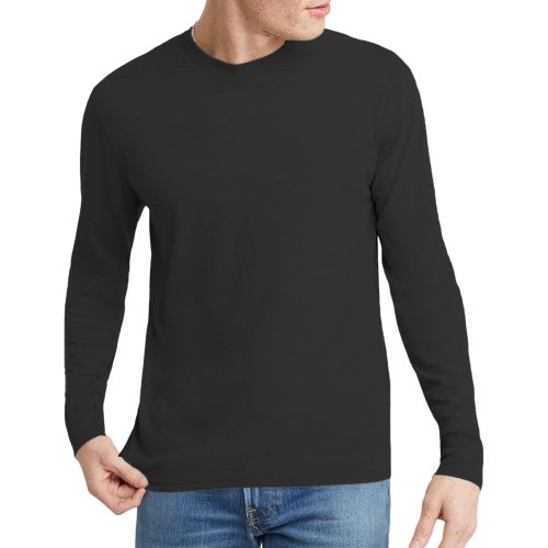 T-shirts Homme Manches Longues Coton Noir