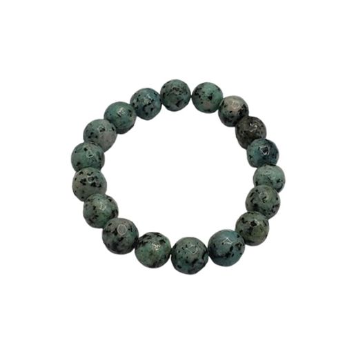 Bracelet en pierre émeraude africain
