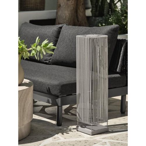 Lampadaire Rechargeable - Design Moderne - Pour Intérieur et Extérieur - Gris 20x20x80cm
