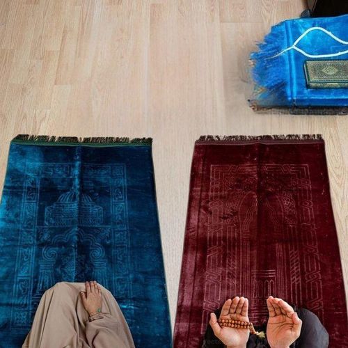 pack 2 Tapis prière pour homme et femme Al imane