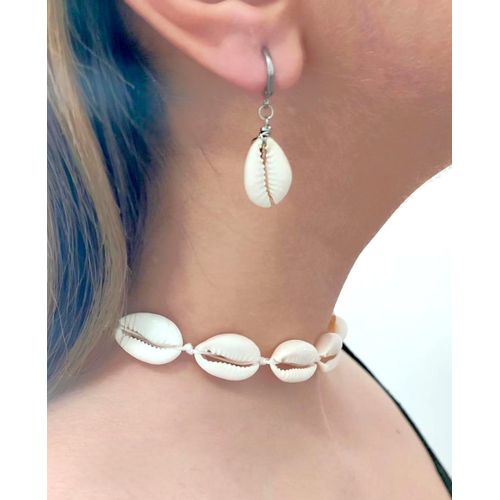 Pack Collier et Boucle d'oreille Coquillage wed3a