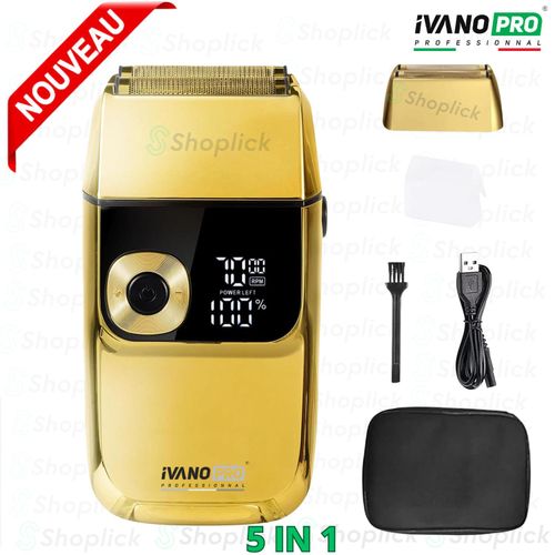 ماكينة حلاقة كهربائية لاسلكية قابلة للشحن، ماكينة حلاقة للرجال مع مقص دقيق، IVO-2022