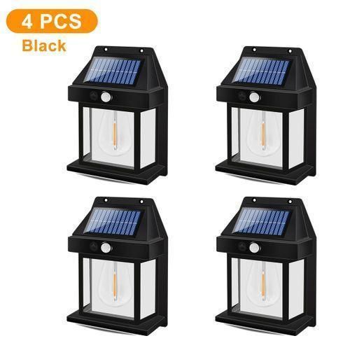 04 Lampes Solaires Murales LED – Résistantes à l’Eau, Écologiques et Faciles à Installer