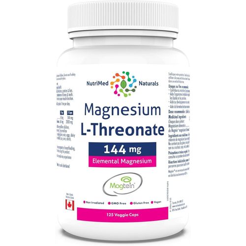 Elemental Complément alimentaire L-thréonate de magnésium 144 mg 125 capsules – Capsules de L-thréonate de magnésium de magnésium
