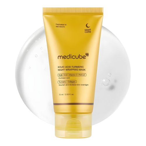 Masque de Nuit - Acide Kojique, Curcuma, Vitamine C, Rétinol - Soin Éclaircissant et Nourrissant - 75ml