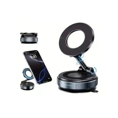 Support Téléphone Voiture Magnétique Pliable et Orientable 360° - Noir